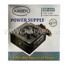 پاور کیس KAISER 230W فن بزرگ / کلیددار / با کابل برق / پک جعبه ای